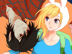 the-frozen-wolf:  Marshall Lee &amp; Fionna (Adventure Time) on We Heart It. 