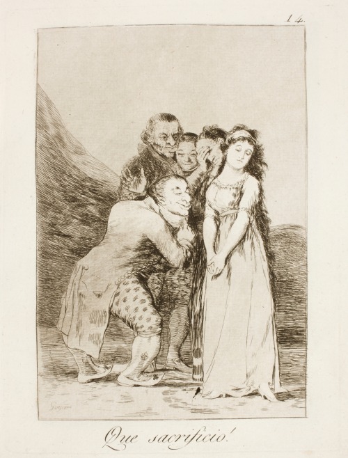 Francisco de Goya, Sacrificio de interés, 1796-97, drawing, 238 x 170 mm, Madrid, Museo Nacio