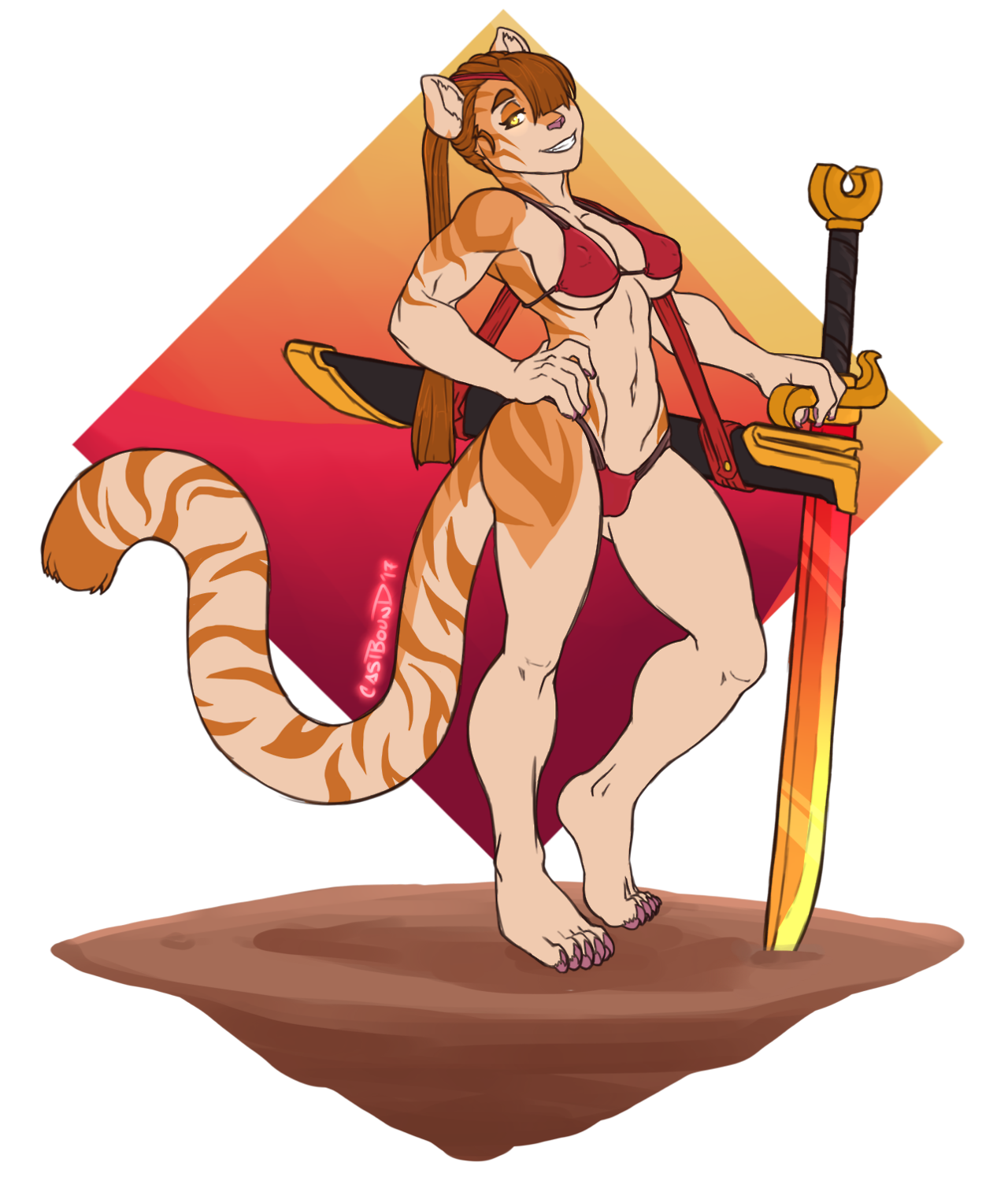 castarts: Stream done, and here’s the bikini babe! She’s a golden tiger merc