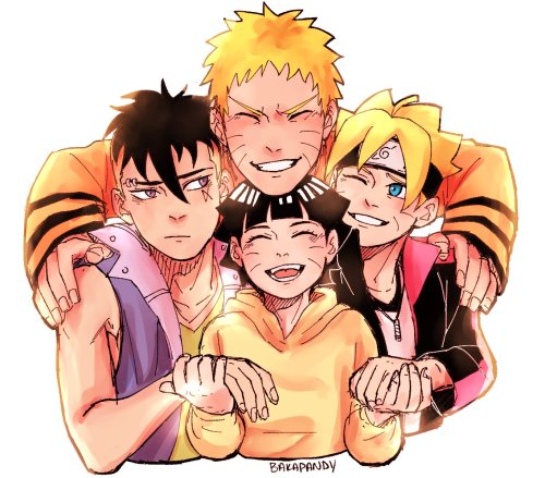 Naruto, Boruto e Himawari #FathersDay