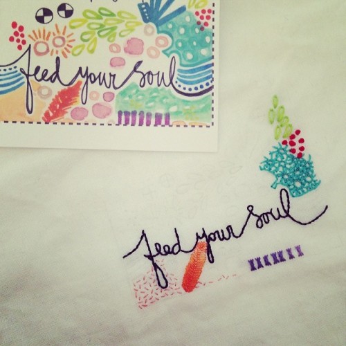 ack! phoebe is making an embroidery of my art. I. loooove. this. by slsvinson http://artjournal.me/1b7fVFG