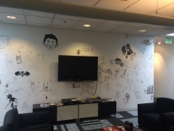 adelightfultedium:  warnerbrothersforever:  hermeown:  spankzilla85:  The sketch mural at Warner Brothers Animation Studios has a new member of the family, courtesy of yours truly!  Hey, that’s my Catwoman at the bottom, for the Catwoman thing I never