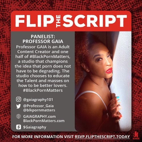 SAT. AUG. 8 Kink.com’s #FlipTheScript Agenda ft: #BlackPornMatters•RACIAL EQUITY ON PORN 