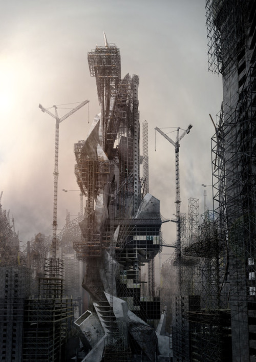 madinfamouskidodd:  MEGALOMANIA  Megalomania perceives the city in total construction. The built environment is explored as a labyrinth of architecture that is either unfinished, incomplete or broken. Megalomania is a response to the state of infrastructu