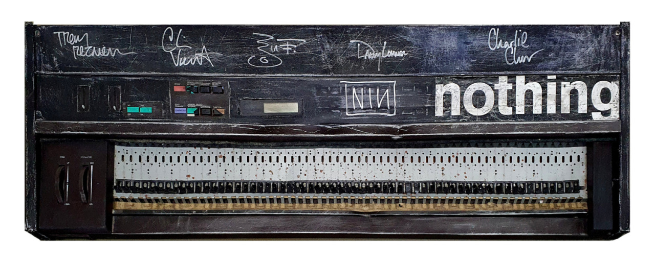 6empest:nine inch nails used and signed synthesizer from on stage during 1994-1995 self destruct tour