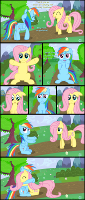 madame-fluttershy:  Reluctant Huggles by