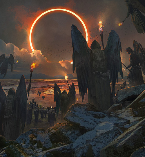 ravenkult:Eclipse by Alexey Egorov www.artstation.com/artwork/L3QbRK