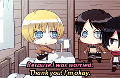 13wolfplayer:  ukaku-deactivated20230121:  Tondeke! Kunren Heidan || Armin in the infirmary  LOL POOR ARMIN GETTING NO LOVE XD  