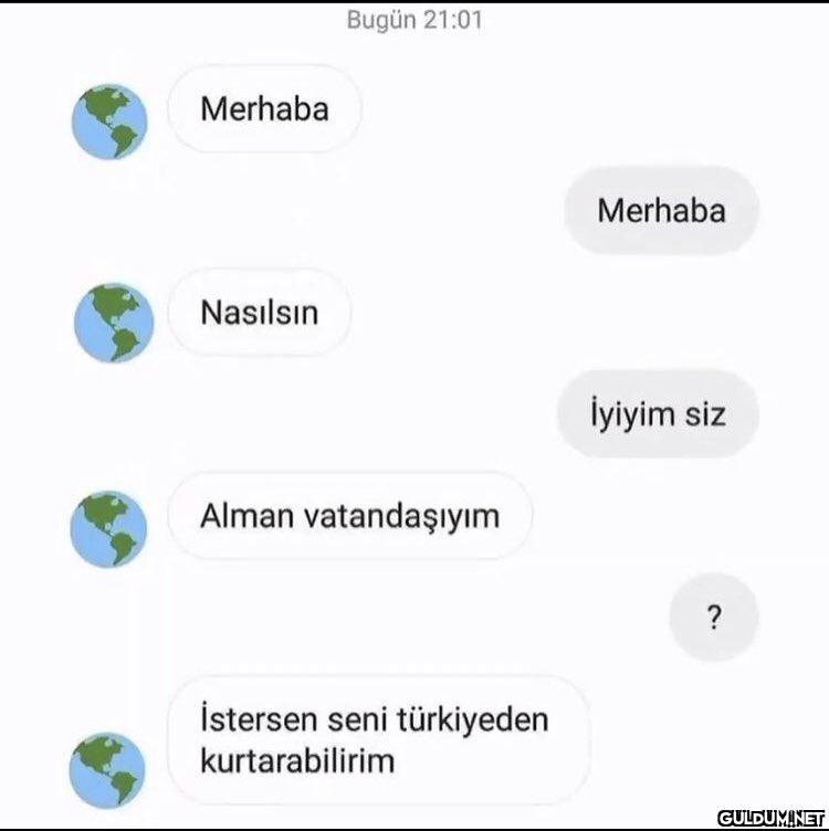 " Bugün 21:01 Merhaba...