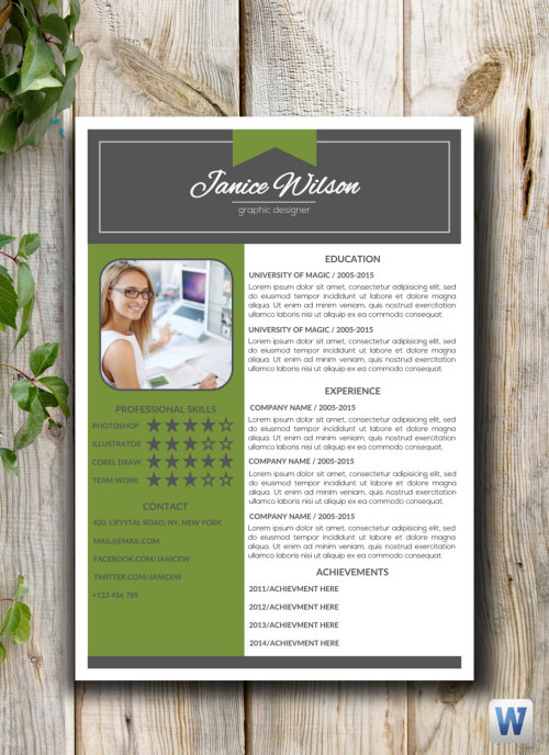 quicknickdesign: Professional Resume Template | Resume Template for Word | Resume Template with Cove