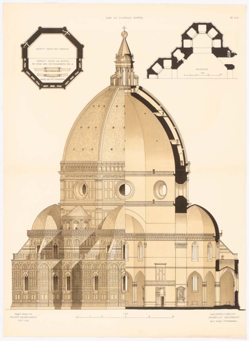 Dome of Florence, 1875. Anonymous. From the publication Architecture of the Renaissance. Via Archite