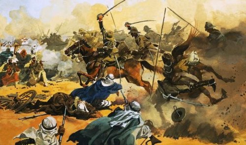 The Battle of Omdurman, 1898, where British tested new guns indiscriminately and killed over 10,000 