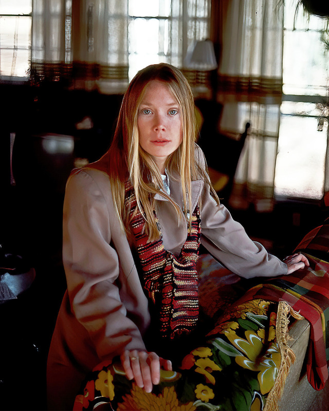 Sissy Spacek photographed by Jeff Lowenthal at home in Quitman, Texas, 1976.