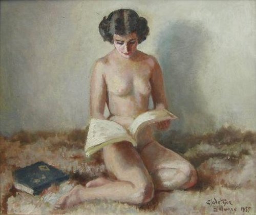 William Ewart Gladstone SolomonReading Nude, 1955
