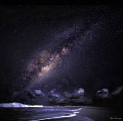 just–space:  The beautiful Milky Way taken in one of the most darkest skies in the world over Boa Vista in the Cape Verde Islands.  photo by James Atkinson js