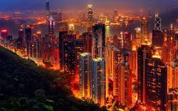 citylandscapes:  The glow of Hong Kong via reddit 