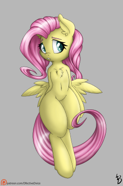 dfectivedvice:Fluttershy Stand - Colored v1  —–  Okay, she’s done. Really loved doing the hair for this, specifically the mane. I was having trouble doing the tail the same way, but I made the tail more simplistic in form when I did the sketch,
