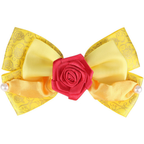 Disney Beauty And The Beast Belle Dress Cosplay Hair Bow ❤ liked on Polyvore (see more Disney)