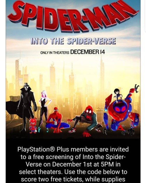 Why thank you kindly PlayStation Plus for the free screening tickets!  https://www.instagram.com/p/BqjPVtcgSlLKYQINlQ-BA1-d0VaArjAofQQzxQ0/?utm_source=ig_tumblr_share&igshid=1758udqhk3gis