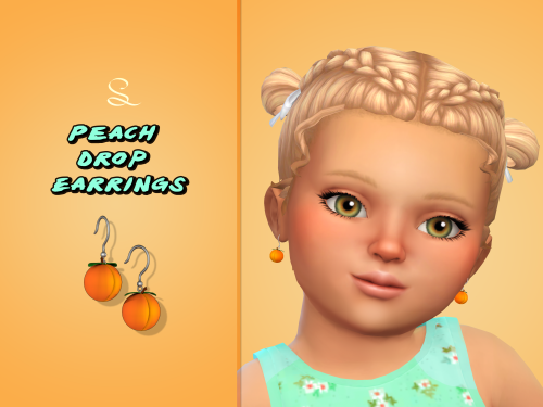 Peach Drop EarringsFreshen up your sim’s style with these summery peach drop earrings. I hope 