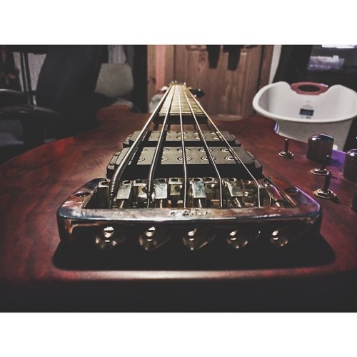 codyratley:This is the bass we’re using on the new Villains album. The lowest string gauge is a 174 