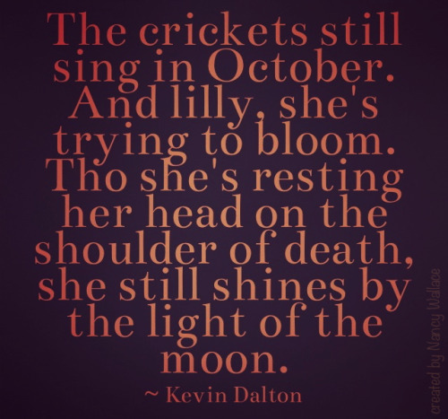 October. A quote from Kevin Dalton. 