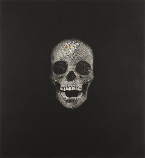 Victory Over Death, Damien Hirst, 2008Photogravure etching with hand-coloring in gouache36 ¾ x 33 ¾ 