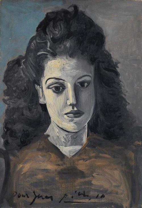 Pablo Picasso (1881-1973) Portrait d'Inès, 4.AVRIL.1942.        