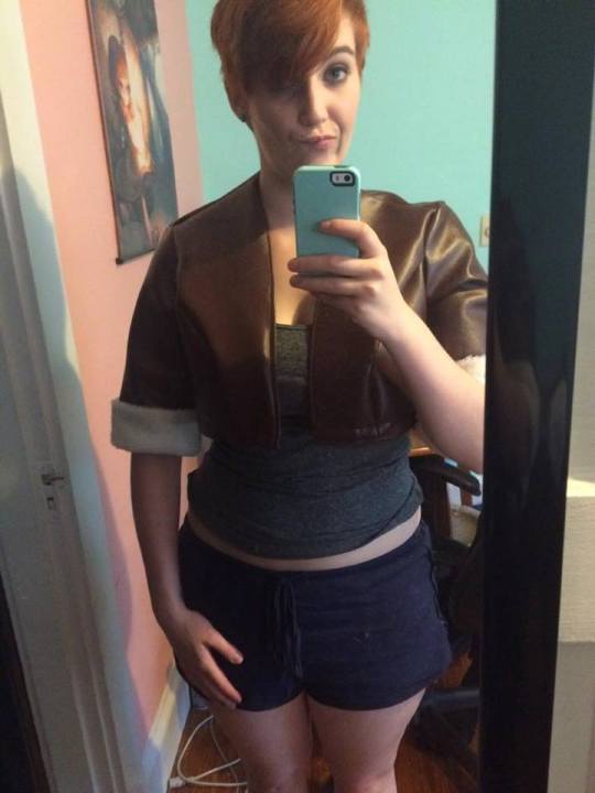 Hello!!!here is a material list:For the jacket:1 yard outer material (I chose brown vinyl, to look like a leather jacket)1 yard cotton liner (I chose a cheap brown quilter’s fabric) Simplicity pattern 1781 (you can also take apart a button down shirt