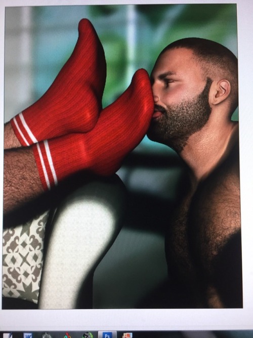 Porn “Licking socks” Digital image, 2018 photos