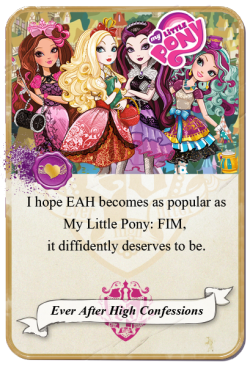 everafterhighconfessions:  I hope EAH becomes