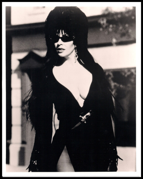 lostpolaroids:Cassandra Peterson (Elvira) - promotional photography for Elvira: Mistress of the Dark