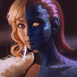 herochan:  Mystique Created by Ilya Kuvshinov 