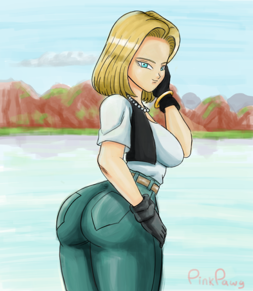 Android 18 PaintingI always liked content that looks like the original, cleaner and with less hand e