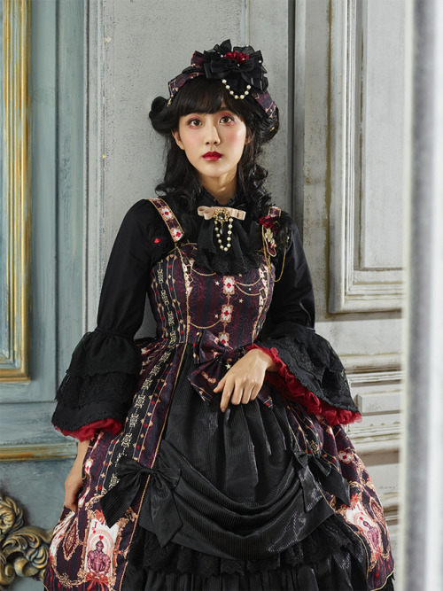 my-lolita-dress: LolitaUpdate: Poker Queen Prints Classic Lolita Dress is available at white and bla