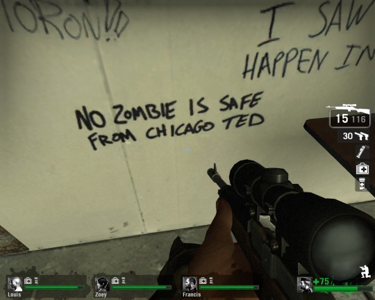 spazerbeam:  sp00kbro:  my aesthetic: left 4 dead 2 graffiti    