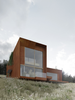 isometrics:// ArchitectureHouse on the hills By Architect Adam Wysocki from Studio DE.MATERIA Renders by Łukasz Kaźmierczuk Photos courtesy of Studio DE.MATERIA