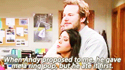 isobelstevenz:  all the things i ship ★ april ludgate and andy dwyer  april, you are the most awesome person i have ever known in my entire life. i vow to protect you. from danger. and i don’t care if i have to fight an ultimate fighter, or a bear,