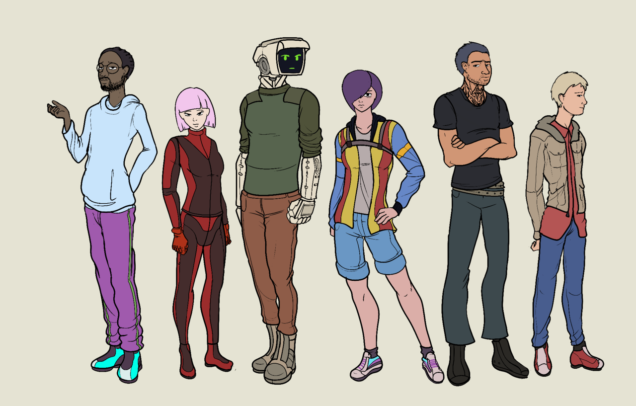 The main characters of the story / comic / w/e I’ve been trying to work on for