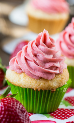 quelloras:  writingjustforgiggles:quelloras:foodffs:Perfect Vanilla Cupcakes with Strawberry FrostingReally nice recipes. Every hour.Show me what you cooked!  “Jaaaaayy….”writingjustforgiggles  *facepalm* “Yes, sister dear?” *pause* “Talk
