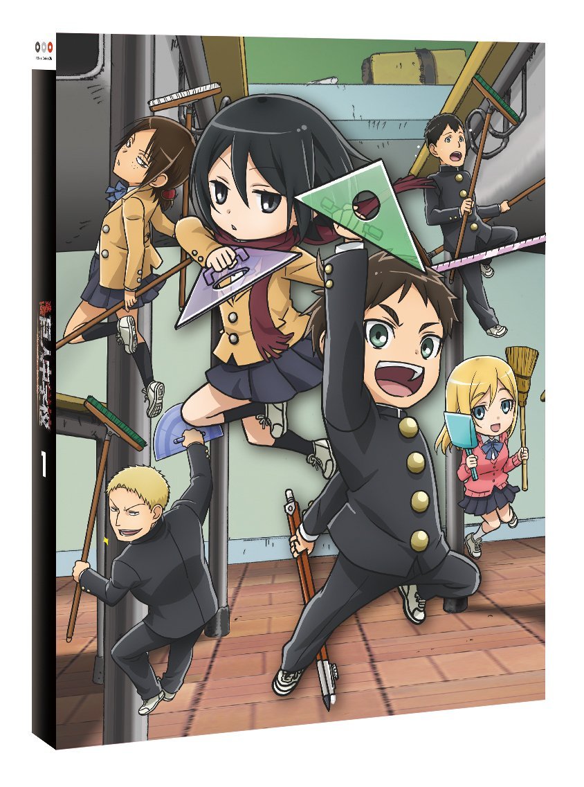 fuku-shuu:  Details for the first of three Shingeki! Kyojin Chuugakkou DVD/Blu-Ray