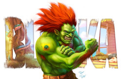 pixalry:  Street Fighter: Blanka Fan Art - Created by Rodrigo Pascoal | Facebook