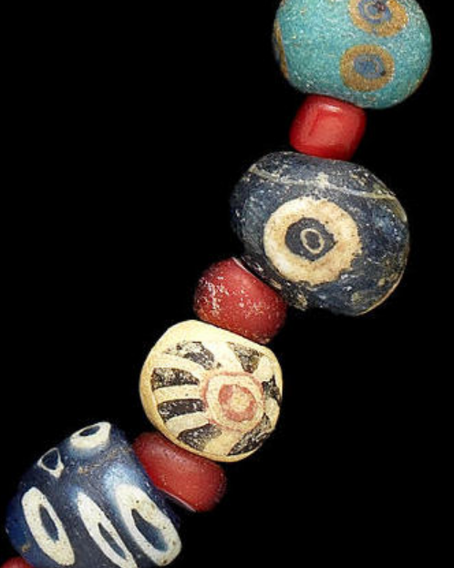 archaicwonder:Phoenician Glass Eye Bead Necklace, c. 6th-2nd century BCComposed of forty-six globula