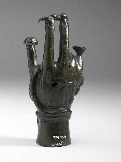 theancientwayoflife:~ Magic hand covered in sacred symbols.Place of origin: Cagli, Umbria, central I