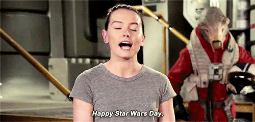amidalias:Happy Star Wars Day from Daisy Ridley!