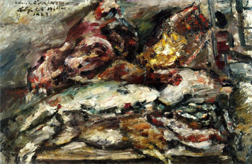 Meat and Fish at Hiller’s Berlin, 1923, Lovis Corinth