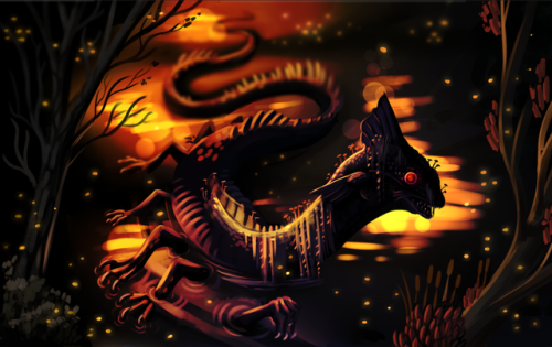 galleytrot:Coelacanth dragons for @acerbandit!Oh hey I remember when I doodled one of those… 