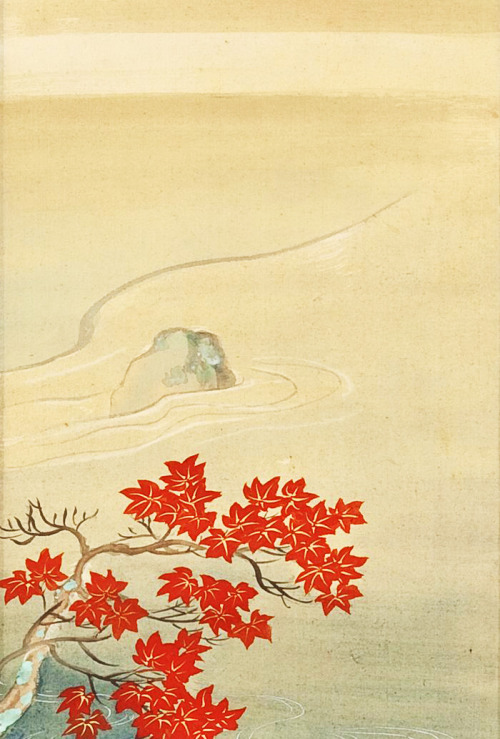 blackcoffeecinnamon:Itou Shouha (1877-1968) 伊藤小坡  Flowers of Autumn　花の紅葉 