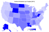 Map of United States by Carbon Emissions Per Capita
Source: CushtyJVftw (reddit)