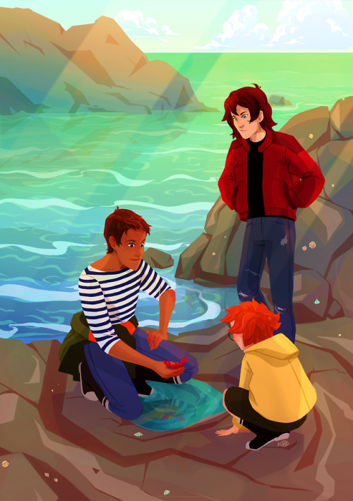 My piece for @frenchvldfanzine ! Google drive link (the zine is free!) Drew the kids on the coast of